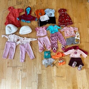 American girl doll clothing and bags! 35 pieces. Dress. School. Soccer Pajamas
